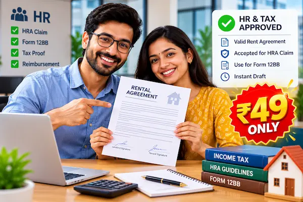 Salaried Employee Submitting Rental Agreement for HRA Exemption