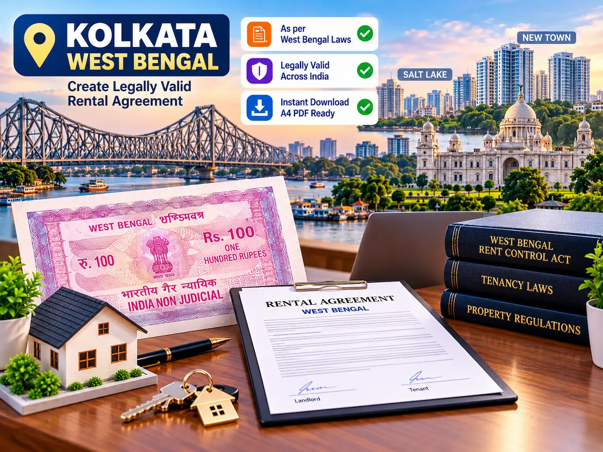Online Rental Agreement in Kolkata & West Bengal (2026): GRIPS e-Stamp, SRO Rules & Registration