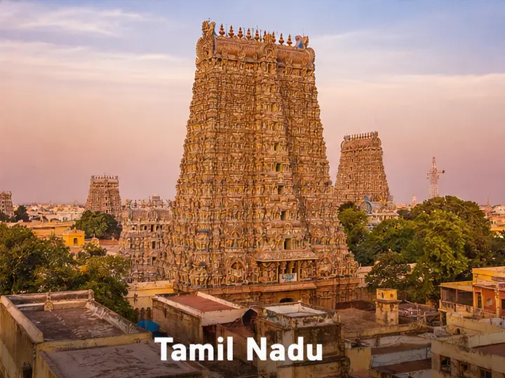 தமிழ்நாடு பண்பாட்டு சின்னம் - Tamil Nadu Iconic Temple Gopuram Landmark